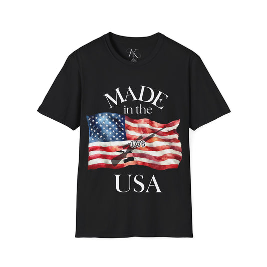 Made in the USA Flag T-Shirt — Patriotic American Pride Tee