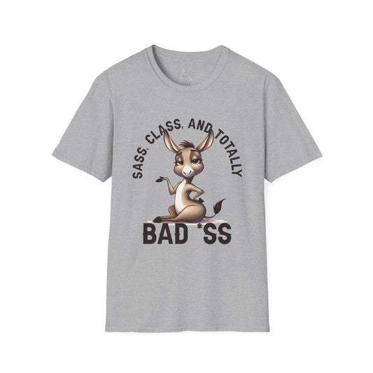 Badass Donkey T-Shirt — "Sass, Class, And Totally Bad*ss" Funny Graphic Tee