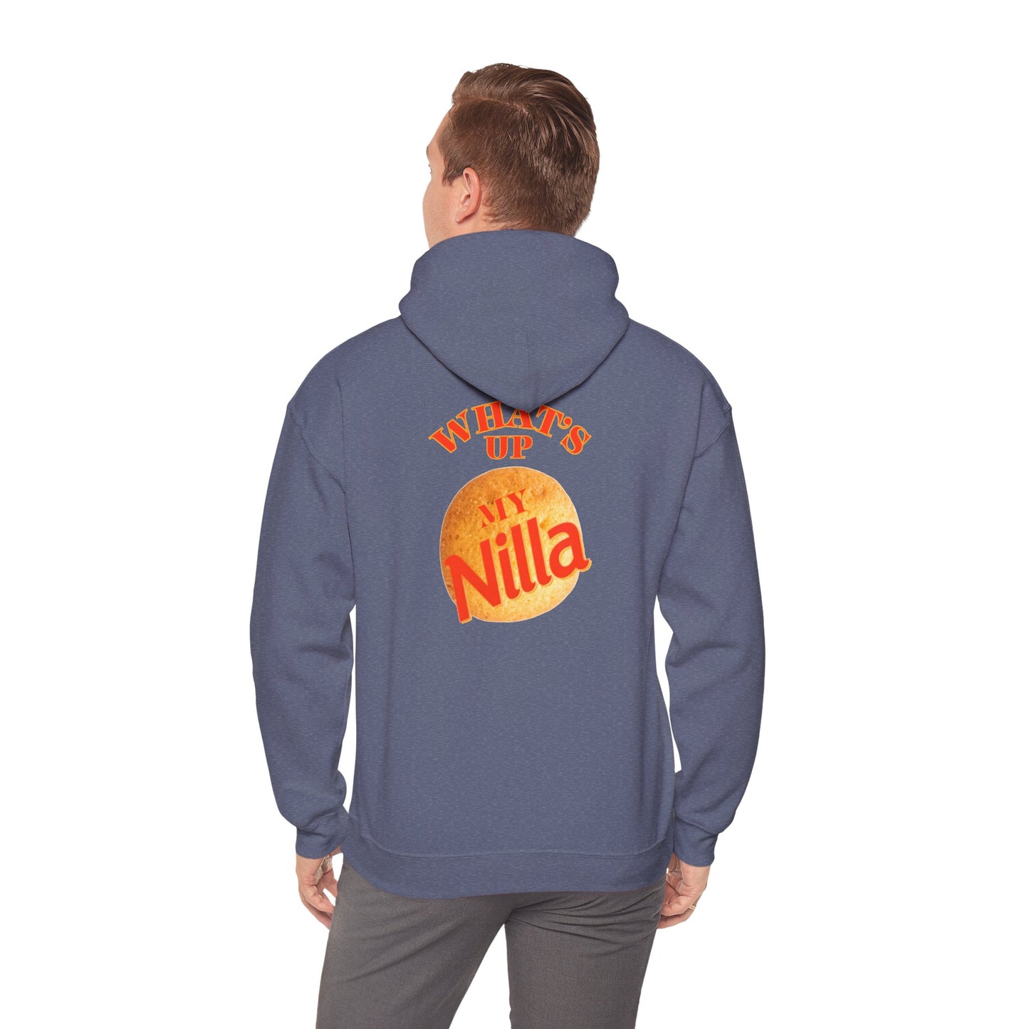 Nilla Wafer Graphic Hoodie - "What's Up My Nilla" Retro Snack Lover Sweatshirt