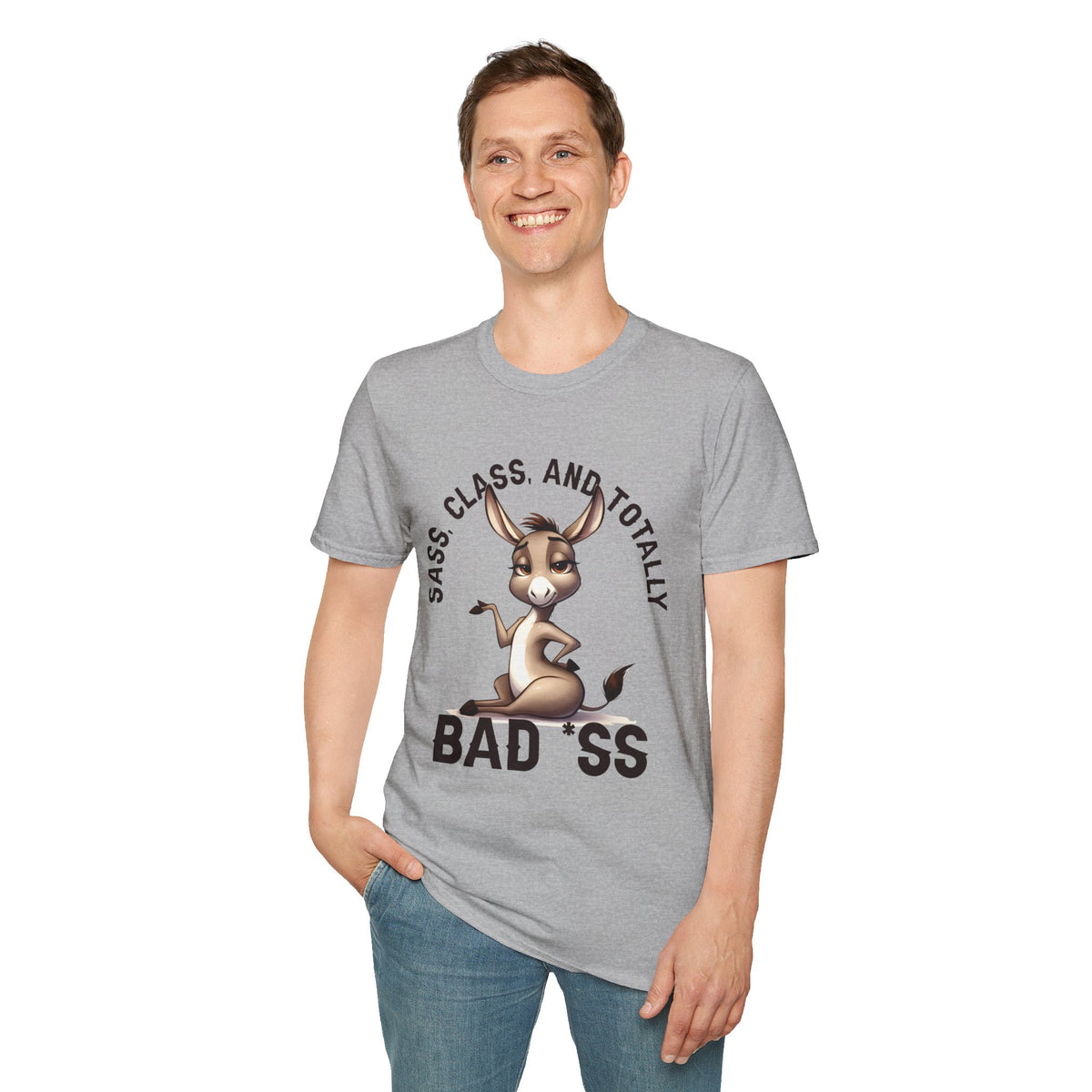 Badass Donkey T-Shirt — "Sass, Class, And Totally Bad*ss" Funny Graphic Tee