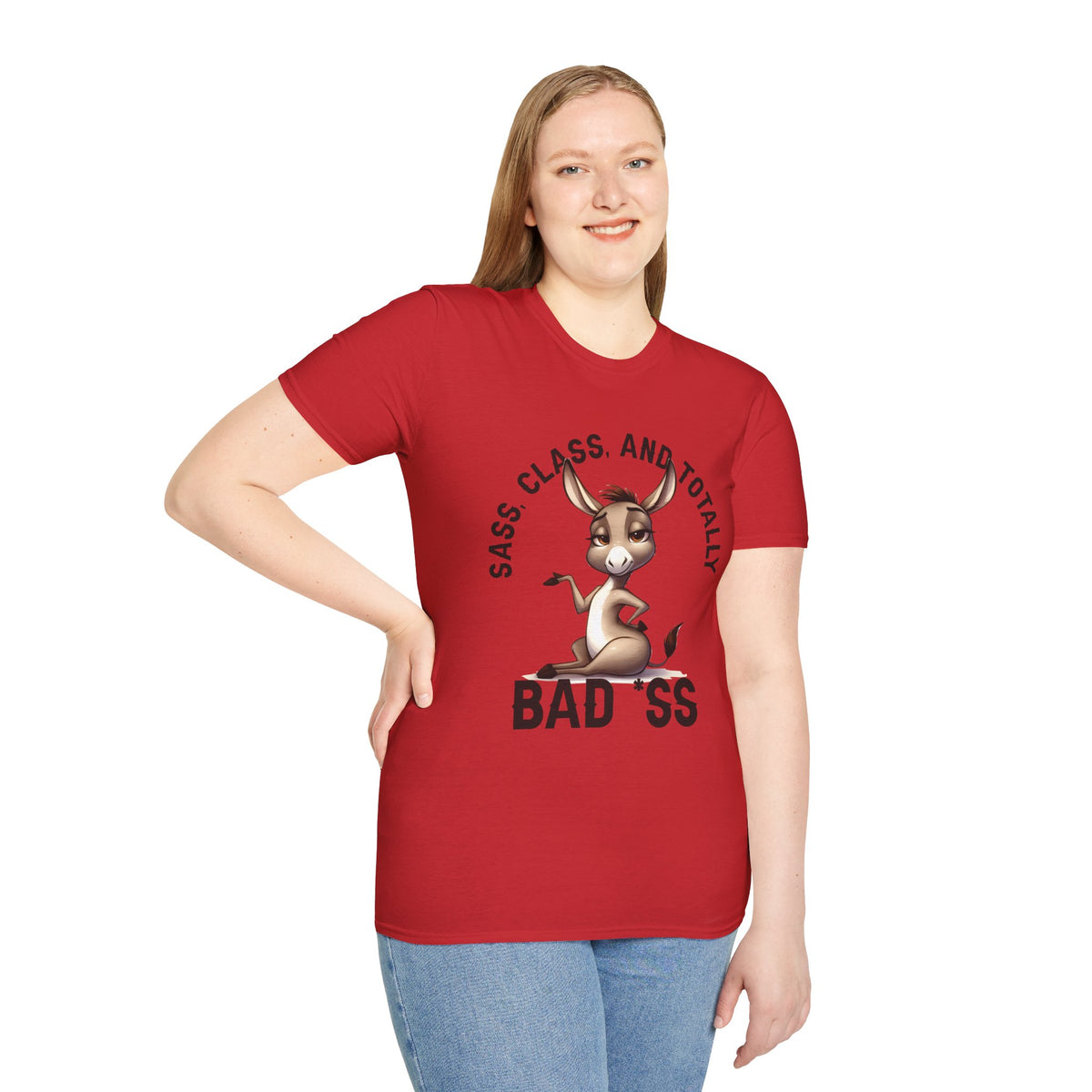 Badass Donkey T-Shirt — "Sass, Class, And Totally Bad*ss" Funny Graphic Tee