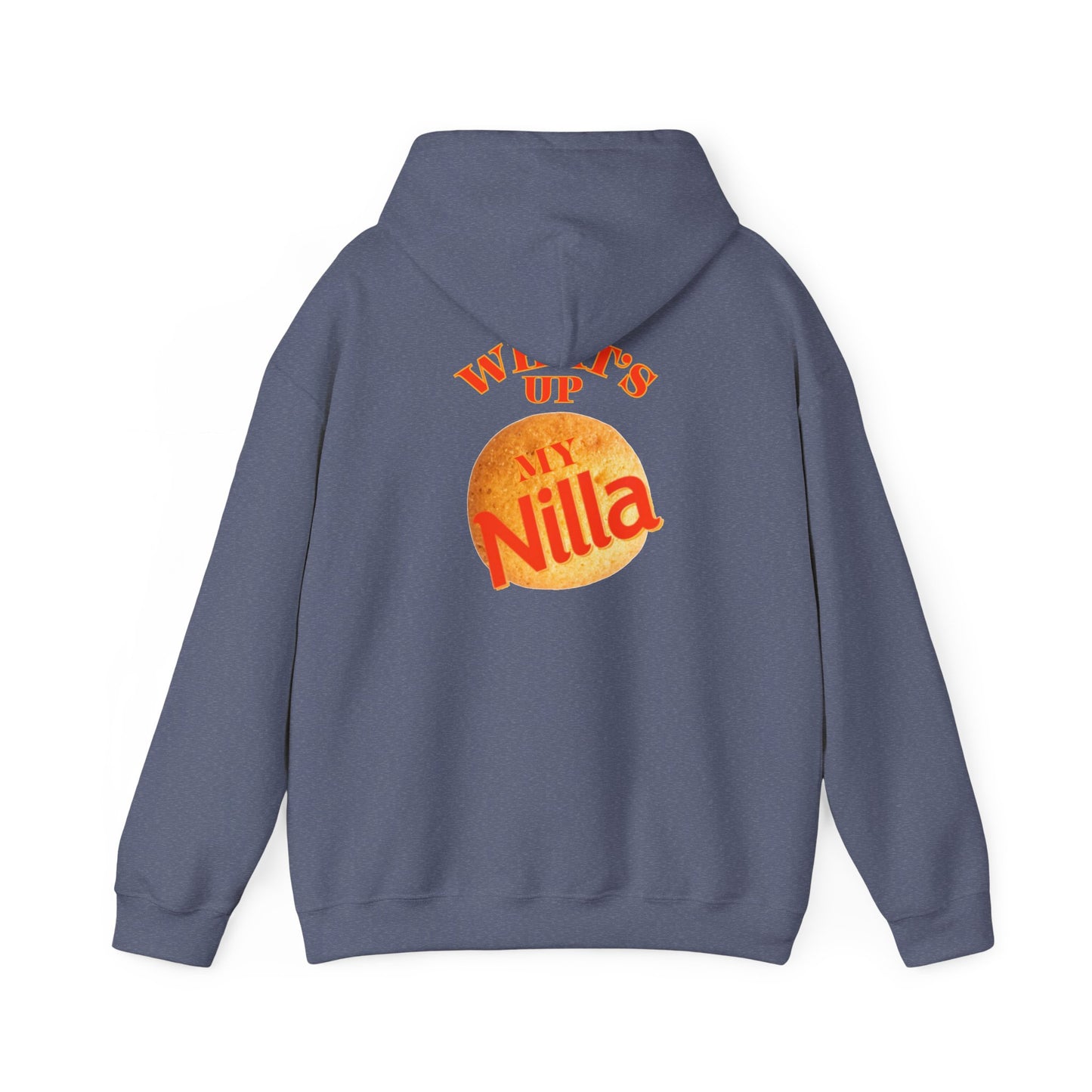 Nilla Wafer Graphic Hoodie - "What's Up My Nilla" Retro Snack Lover Sweatshirt