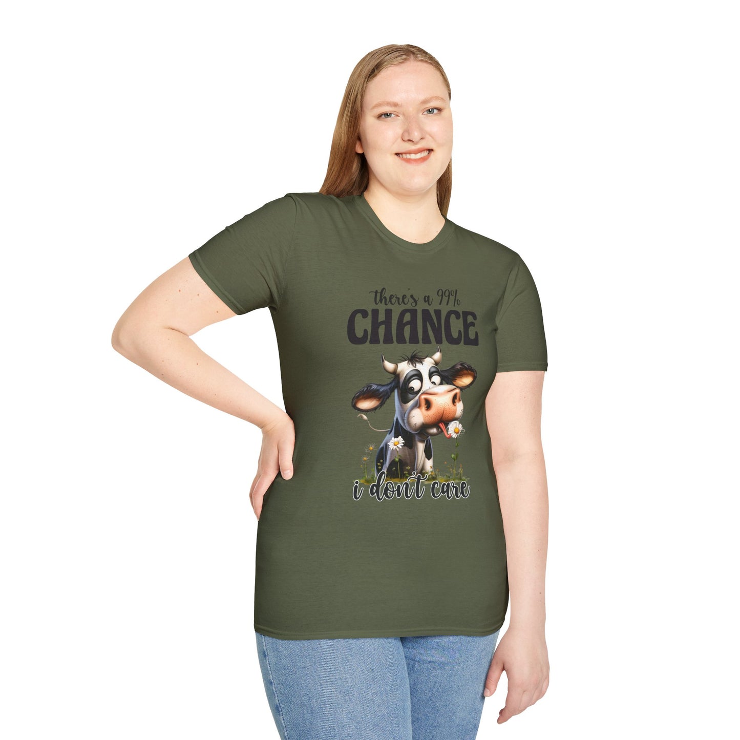 There's a 99% Chance I Don't Care Cow T-Shirt
