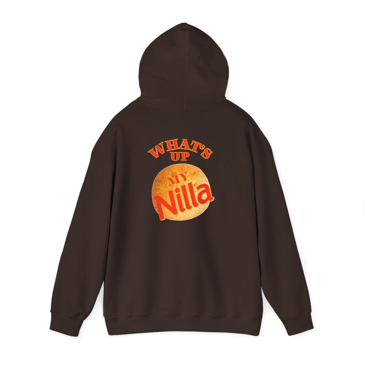 Nilla Wafer Graphic Hoodie - "What's Up My Nilla" Retro Snack Lover Sweatshirt