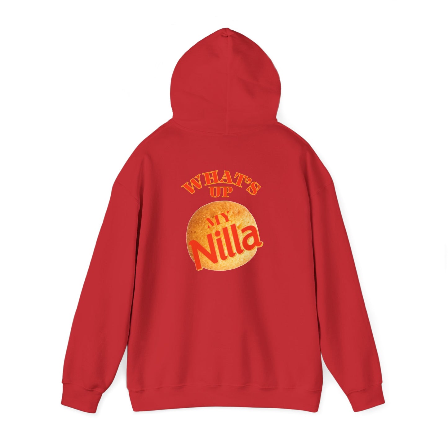 Nilla Wafer Graphic Hoodie - "What's Up My Nilla" Retro Snack Lover Sweatshirt