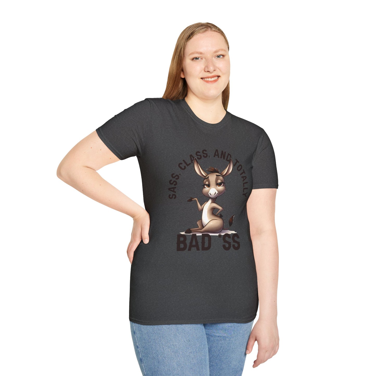 Badass Donkey T-Shirt — "Sass, Class, And Totally Bad*ss" Funny Graphic Tee