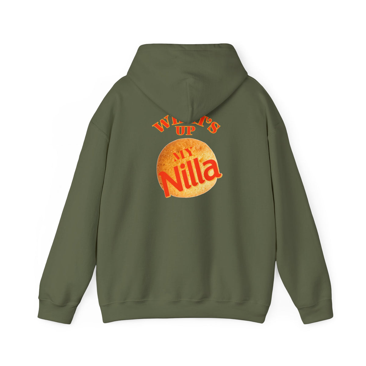 Nilla Wafer Graphic Hoodie - "What's Up My Nilla" Retro Snack Lover Sweatshirt