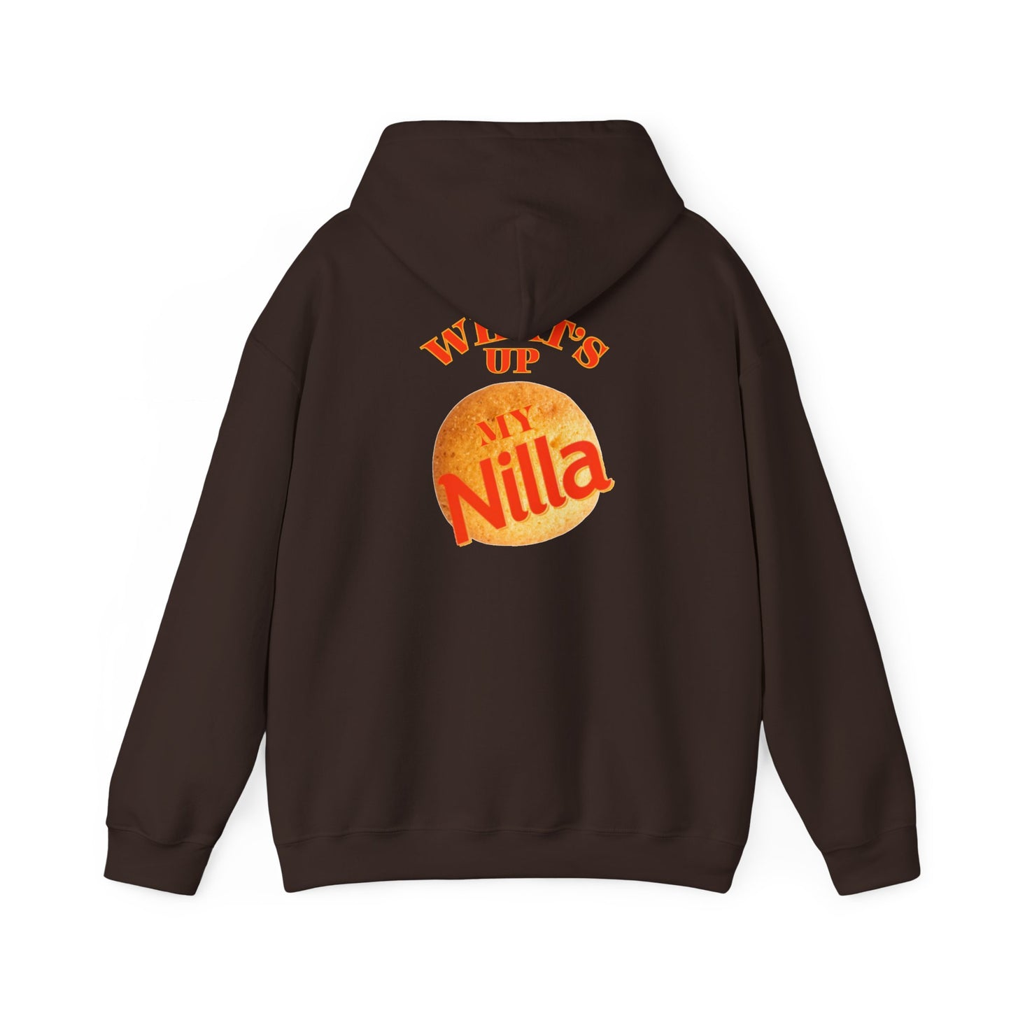 Nilla Wafer Graphic Hoodie - "What's Up My Nilla" Retro Snack Lover Sweatshirt