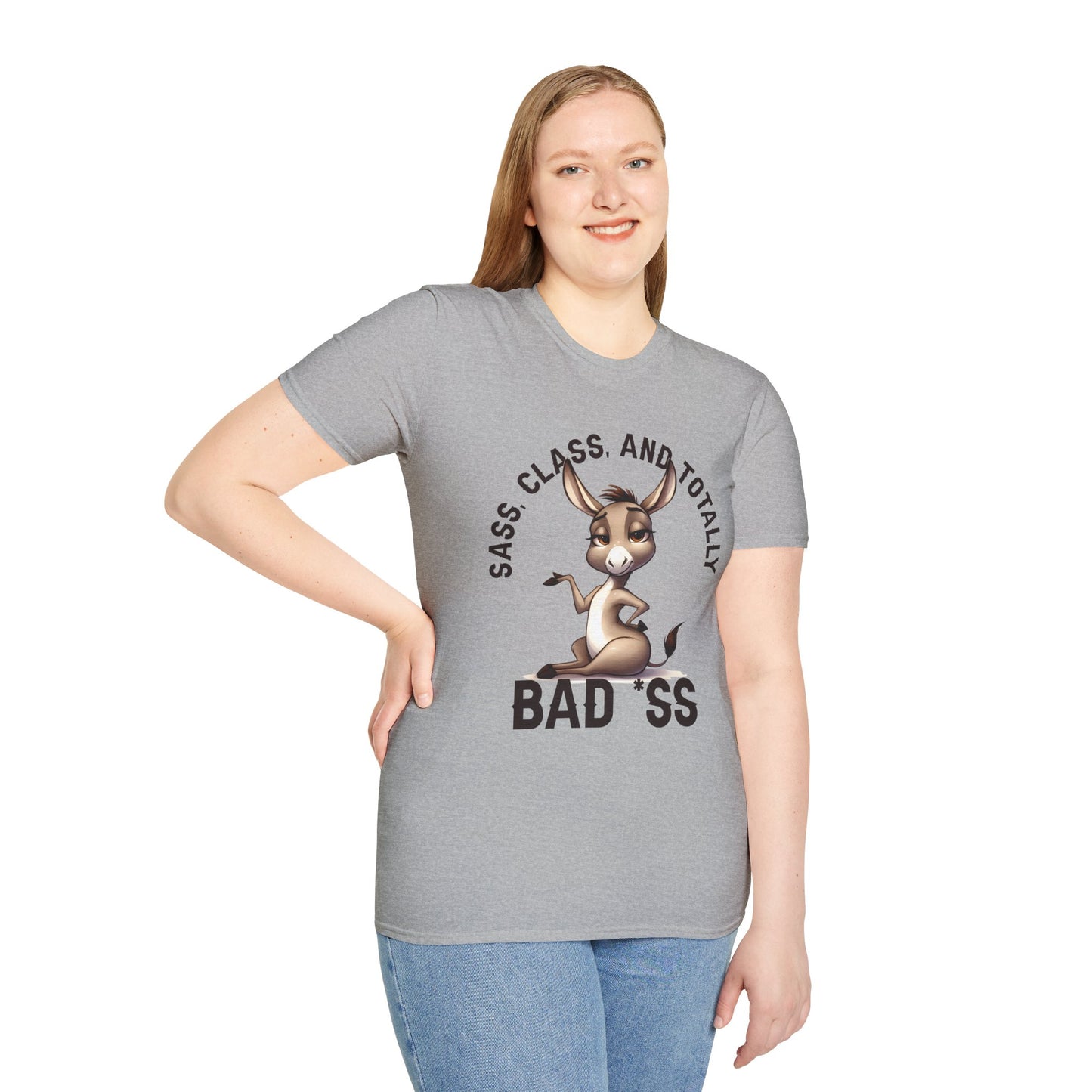 Badass Donkey T-Shirt — "Sass, Class, And Totally Bad*ss" Funny Graphic Tee