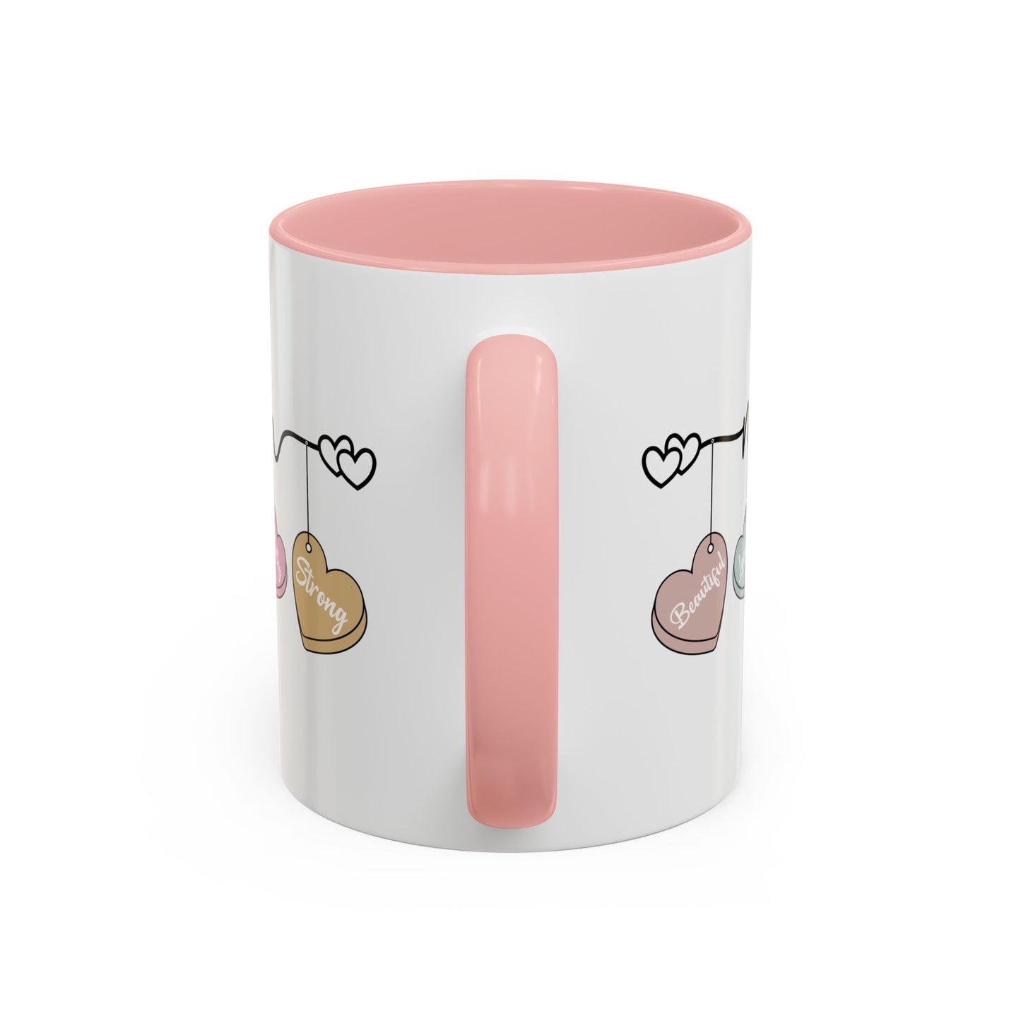 Mother’s Day Heart Charms Accent Coffee Mug — 'Mom' with Loving Words (11/15oz)