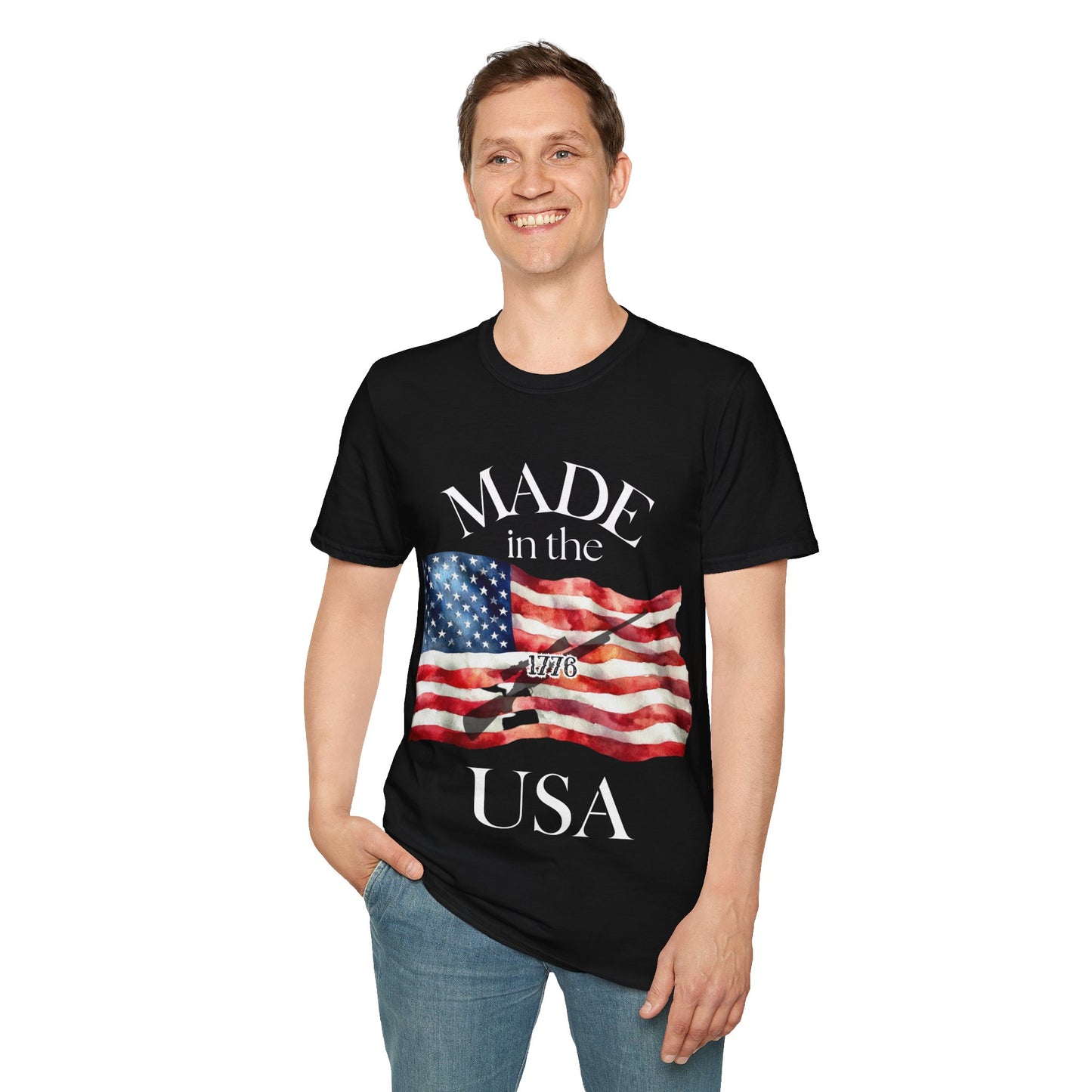 Made in the USA Flag T-Shirt — Patriotic American Pride Tee