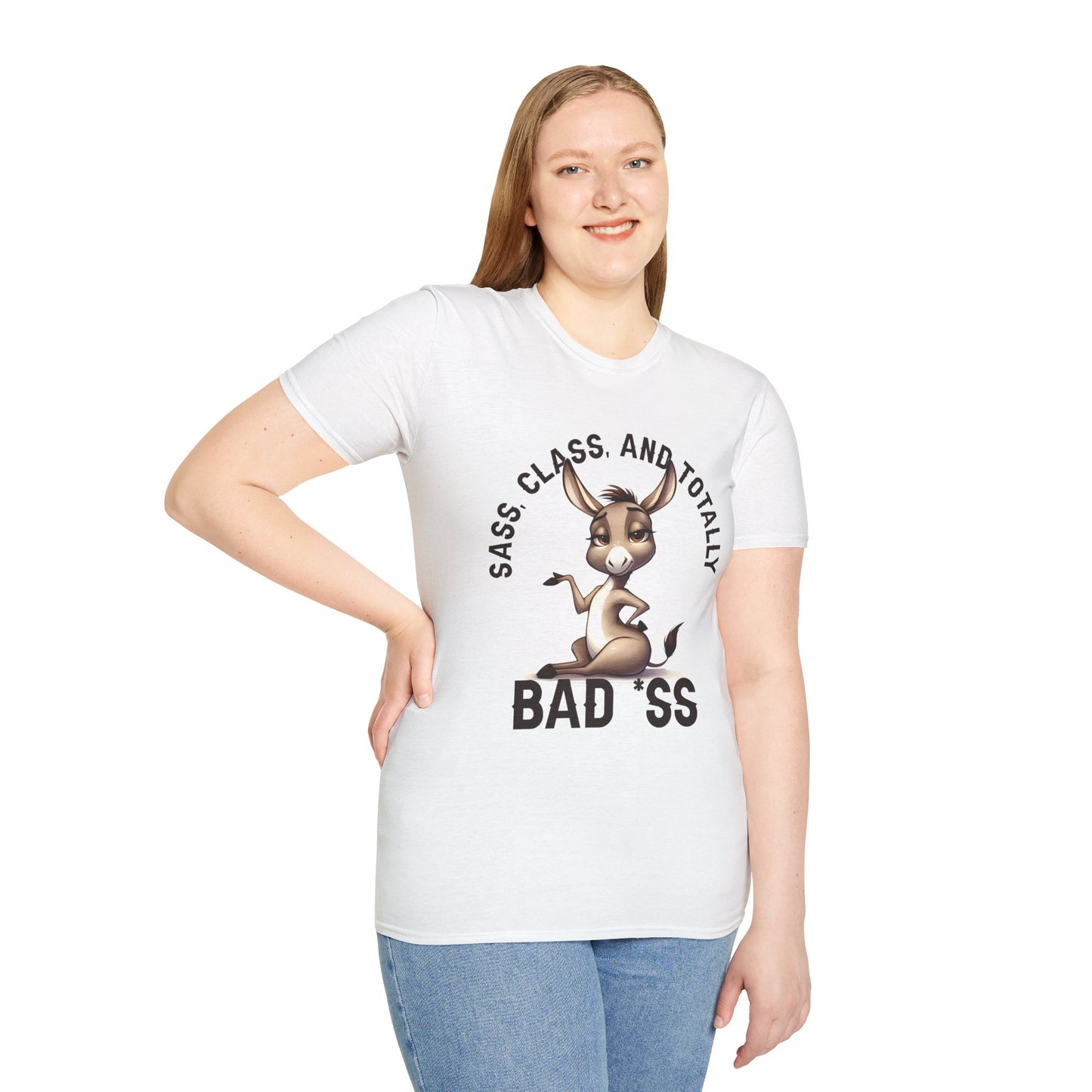 Badass Donkey T-Shirt — "Sass, Class, And Totally Bad*ss" Funny Graphic Tee