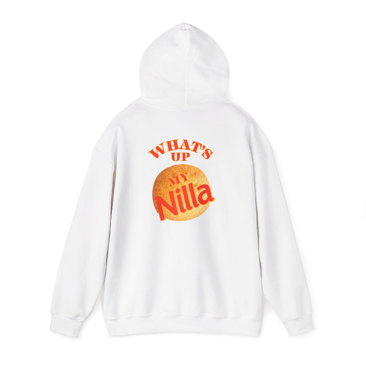 Nilla Wafer Graphic Hoodie - "What's Up My Nilla" Retro Snack Lover Sweatshirt