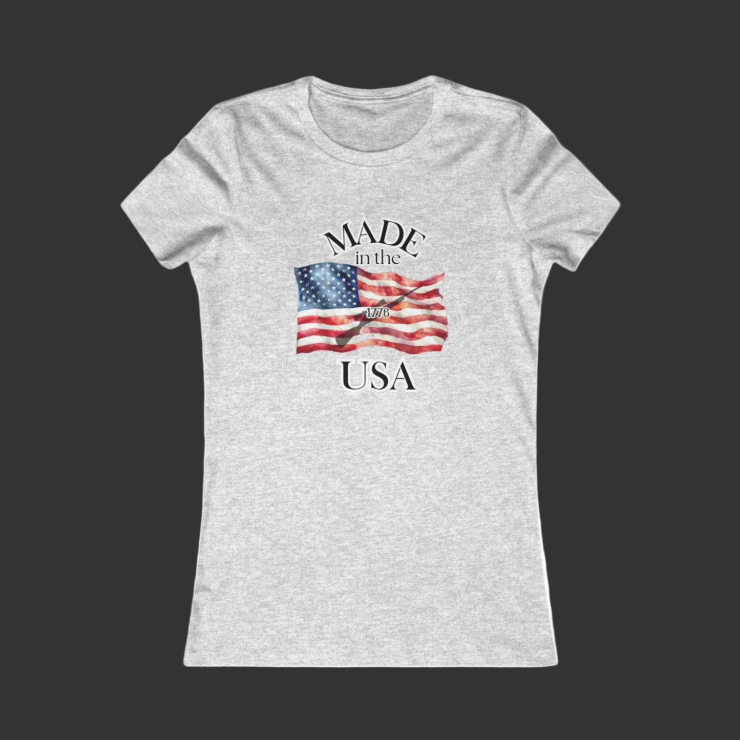 Women's Tee — "Made in the USA" American Flag Patriotic Shirt