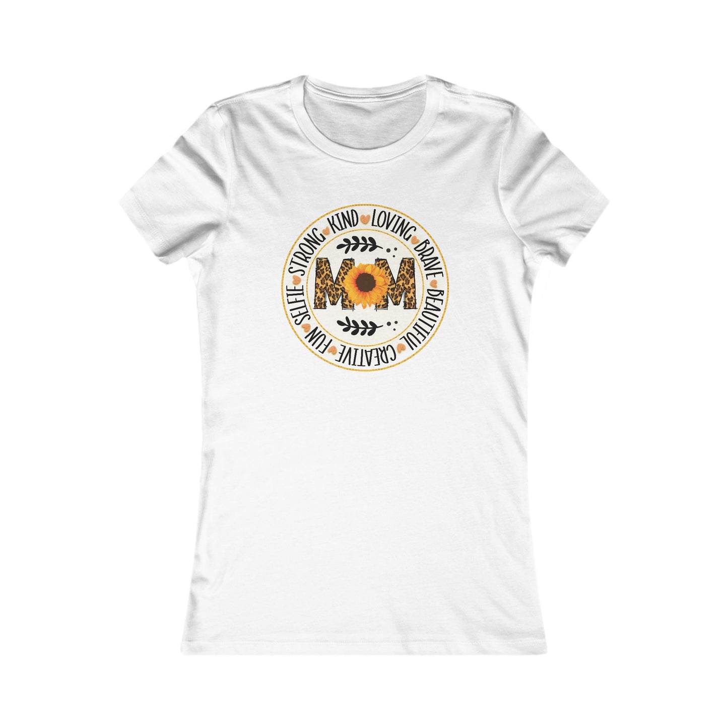 Women's Tee - Sunflower Mom Vibe "Strong • Kind • Loving" Floral Graphic