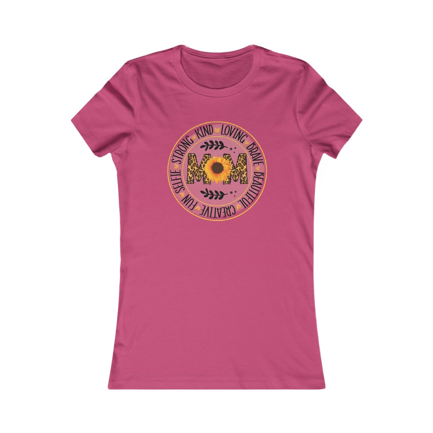 Women's Tee - Sunflower Mom Vibe "Strong • Kind • Loving" Floral Graphic
