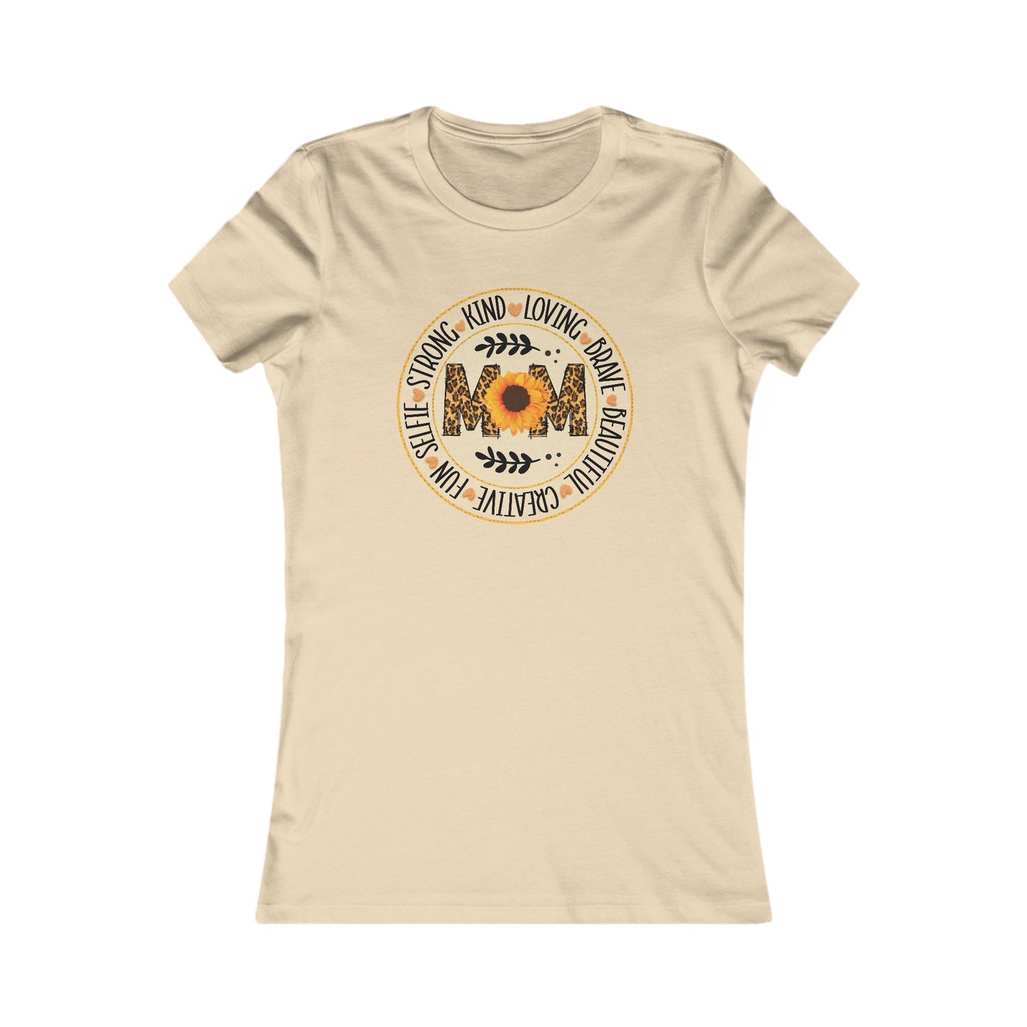 Women's Tee - Sunflower Mom Vibe "Strong • Kind • Loving" Floral Graphic