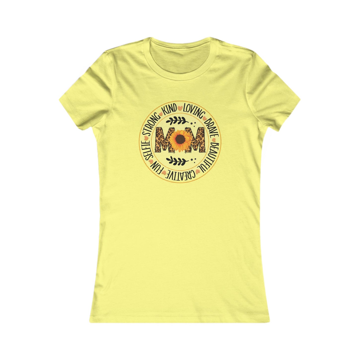 Women's Tee - Sunflower Mom Vibe "Strong • Kind • Loving" Floral Graphic