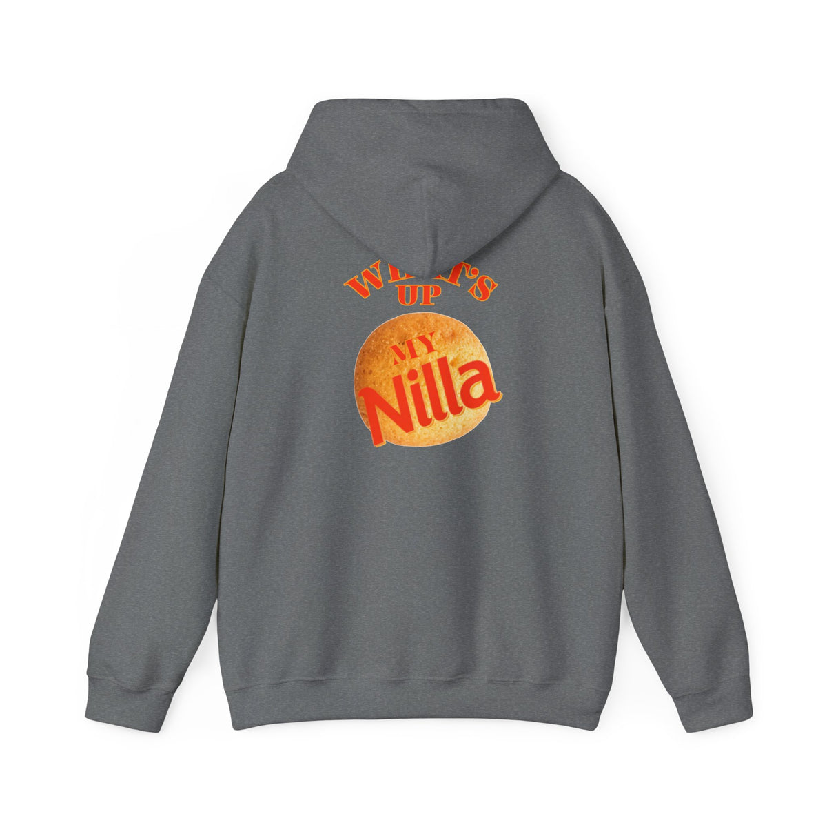 Nilla Wafer Graphic Hoodie - "What's Up My Nilla" Retro Snack Lover Sweatshirt