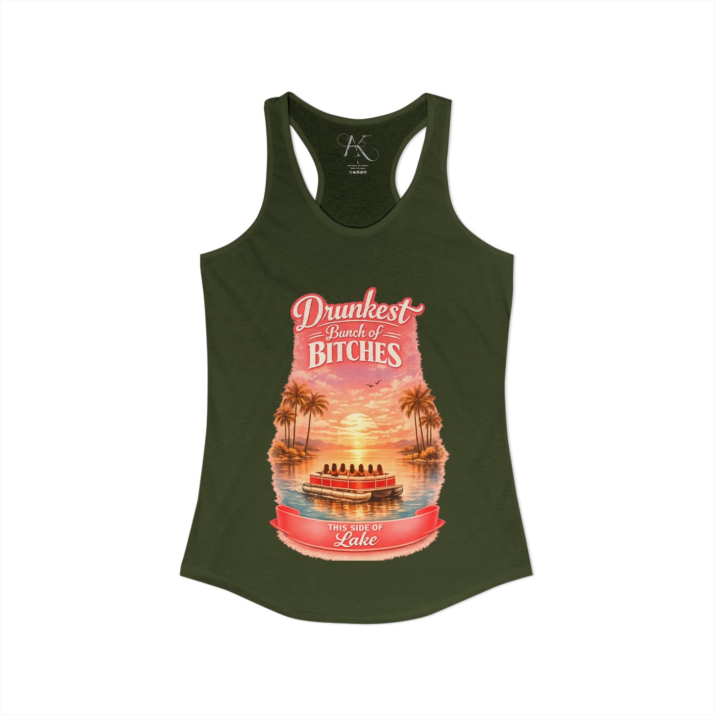 Drunkest Bunch - This side of the Lake Racerback Tank