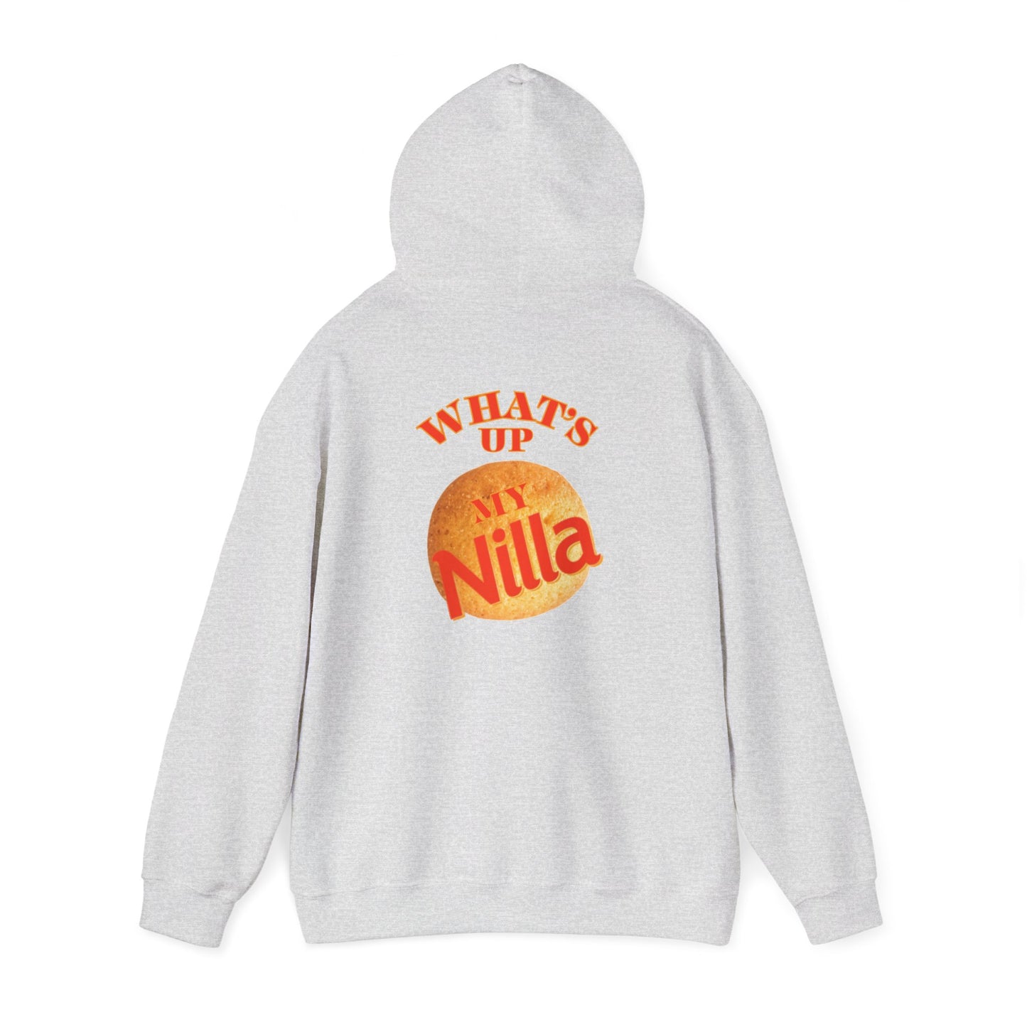 Nilla Wafer Graphic Hoodie - "What's Up My Nilla" Retro Snack Lover Sweatshirt