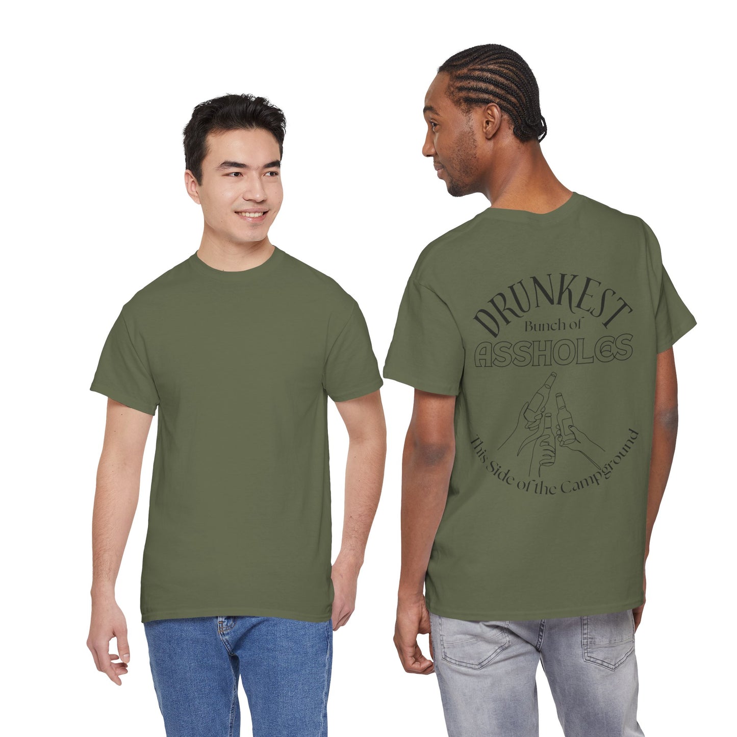 T-Shirt — "Drunkest Bunch of Assholes" Campground Graphic Tee