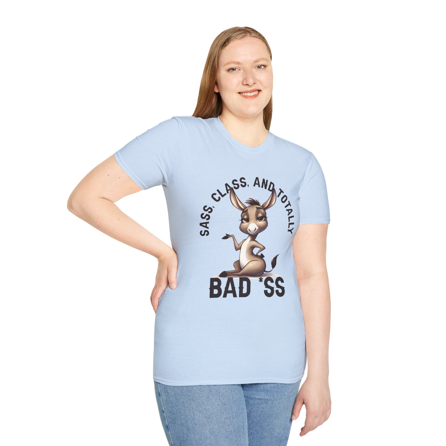 Badass Donkey T-Shirt — "Sass, Class, And Totally Bad*ss" Funny Graphic Tee