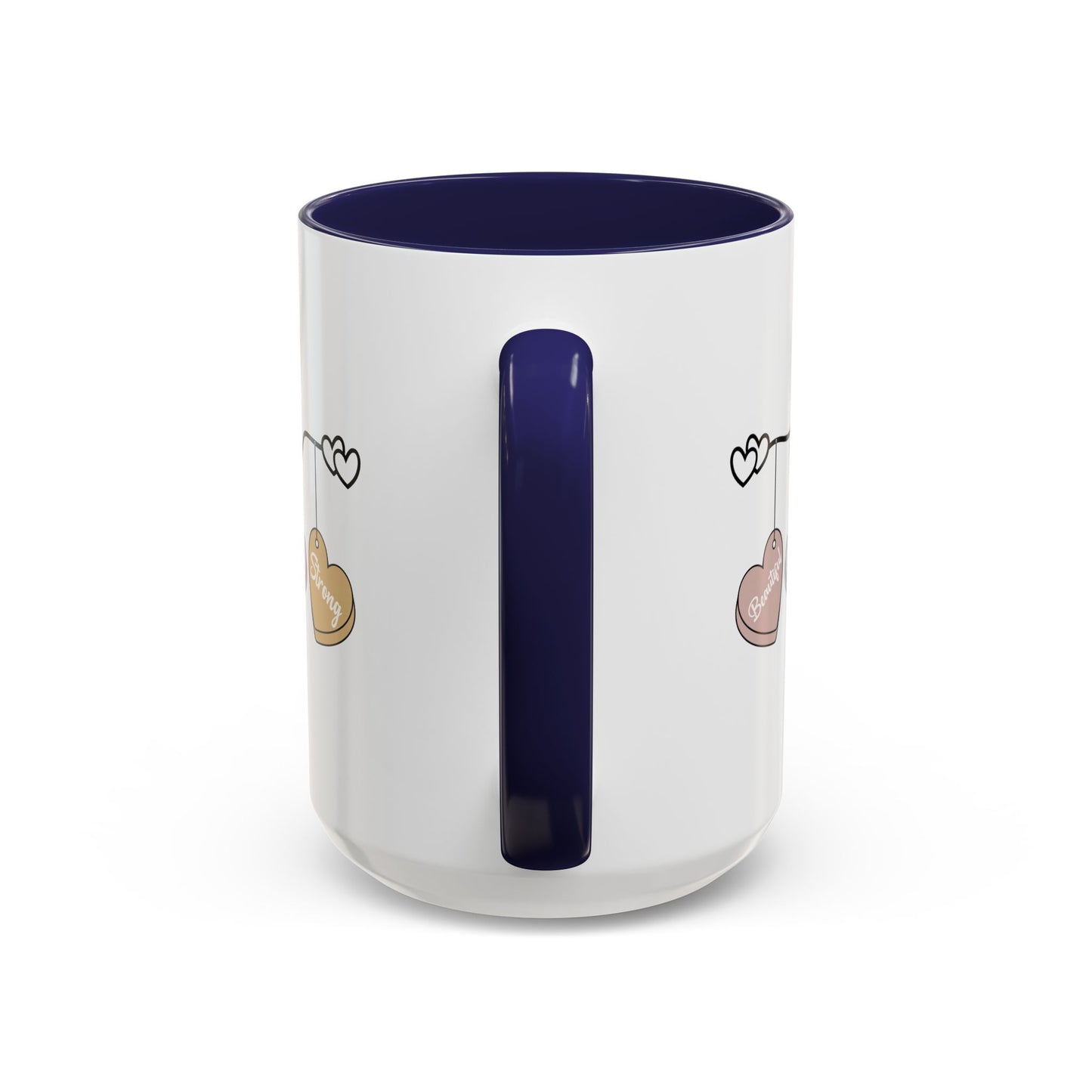 Mother’s Day Heart Charms Accent Coffee Mug — 'Mom' with Loving Words (11/15oz)