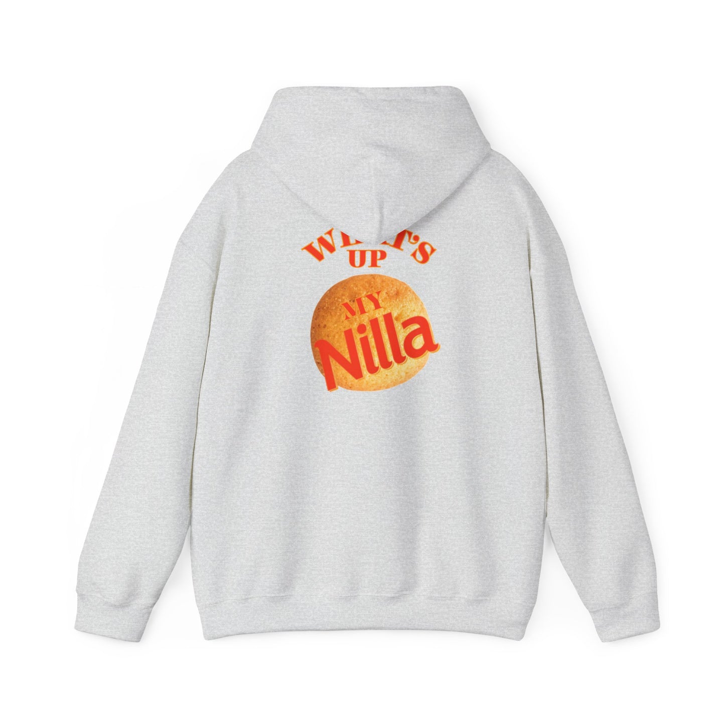 Nilla Wafer Graphic Hoodie - "What's Up My Nilla" Retro Snack Lover Sweatshirt