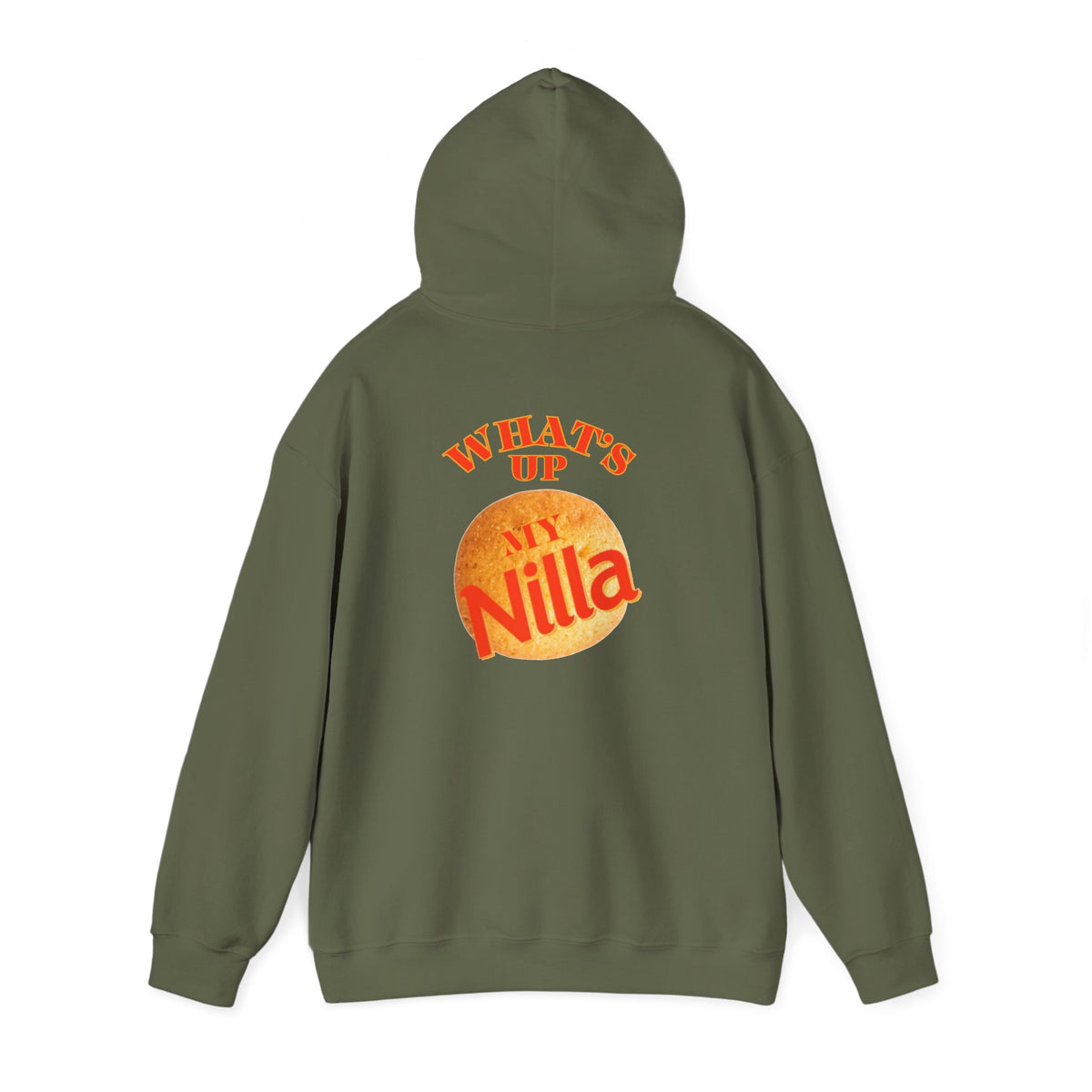 Nilla Wafer Graphic Hoodie - "What's Up My Nilla" Retro Snack Lover Sweatshirt