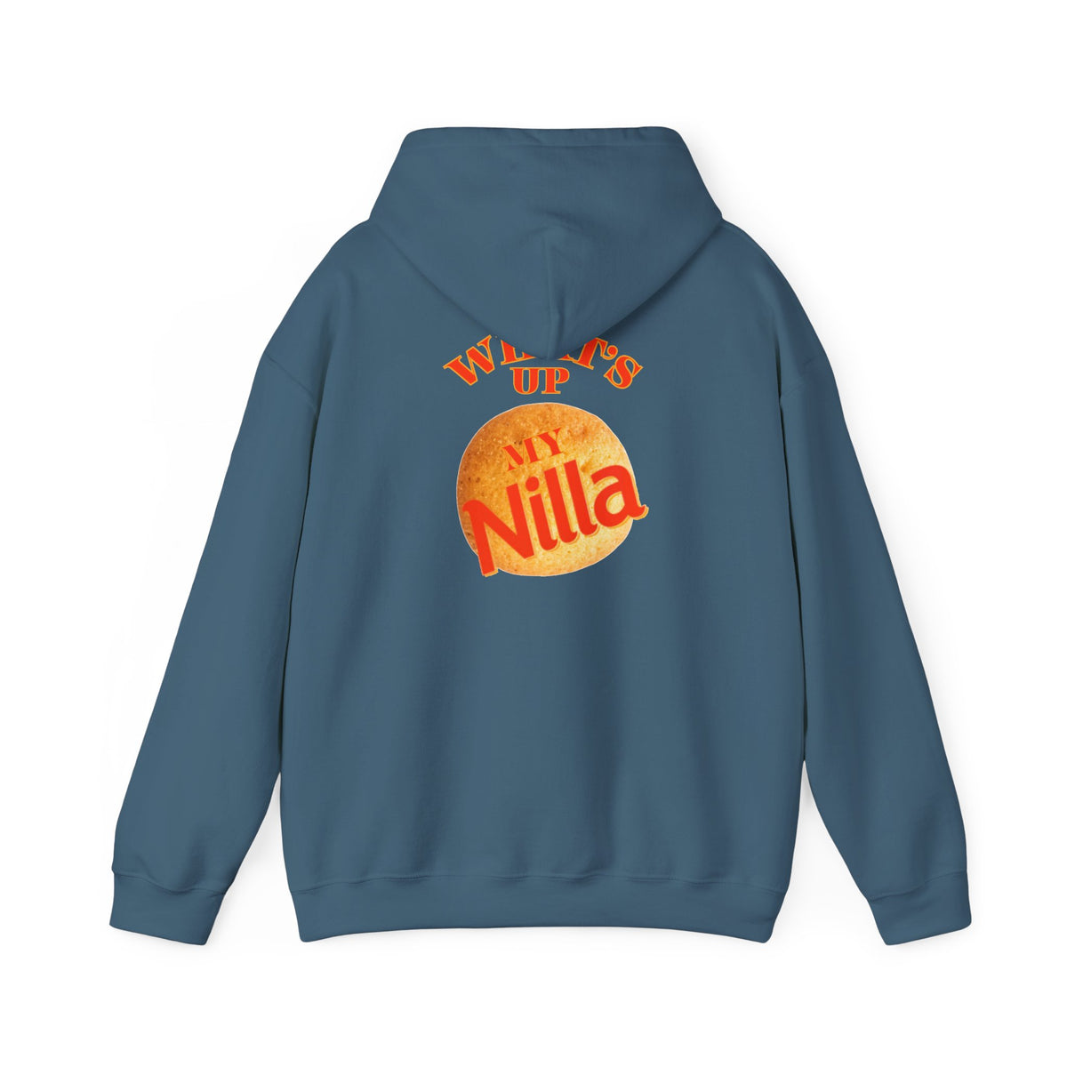 Nilla Wafer Graphic Hoodie - "What's Up My Nilla" Retro Snack Lover Sweatshirt