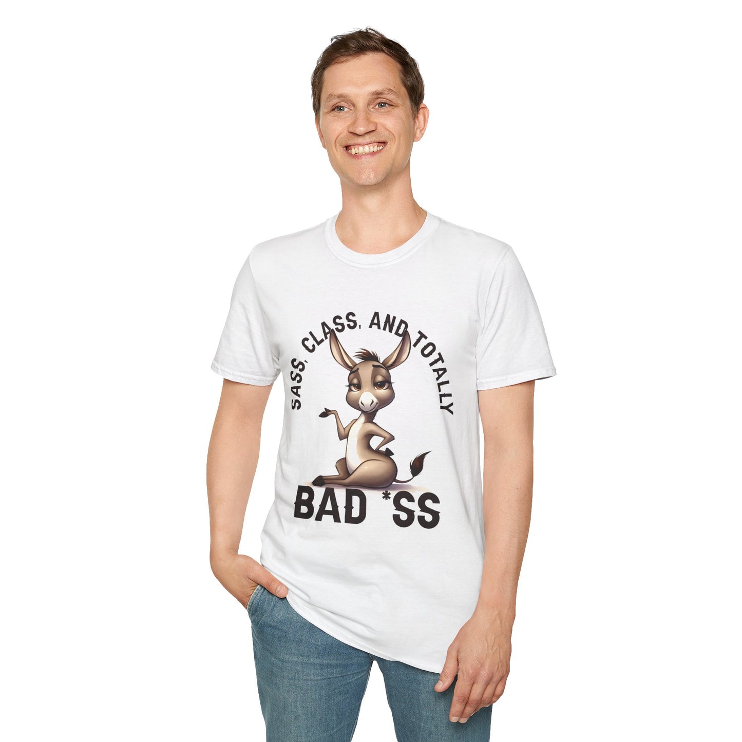 Badass Donkey T-Shirt — "Sass, Class, And Totally Bad*ss" Funny Graphic Tee