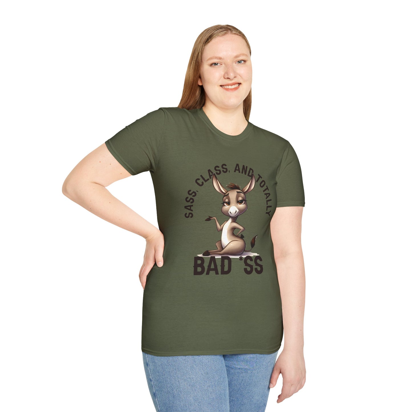 Badass Donkey T-Shirt — "Sass, Class, And Totally Bad*ss" Funny Graphic Tee