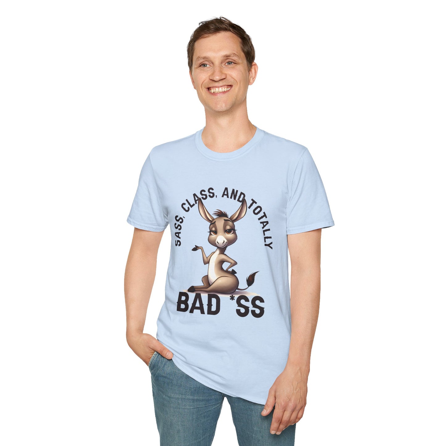 Badass Donkey T-Shirt — "Sass, Class, And Totally Bad*ss" Funny Graphic Tee