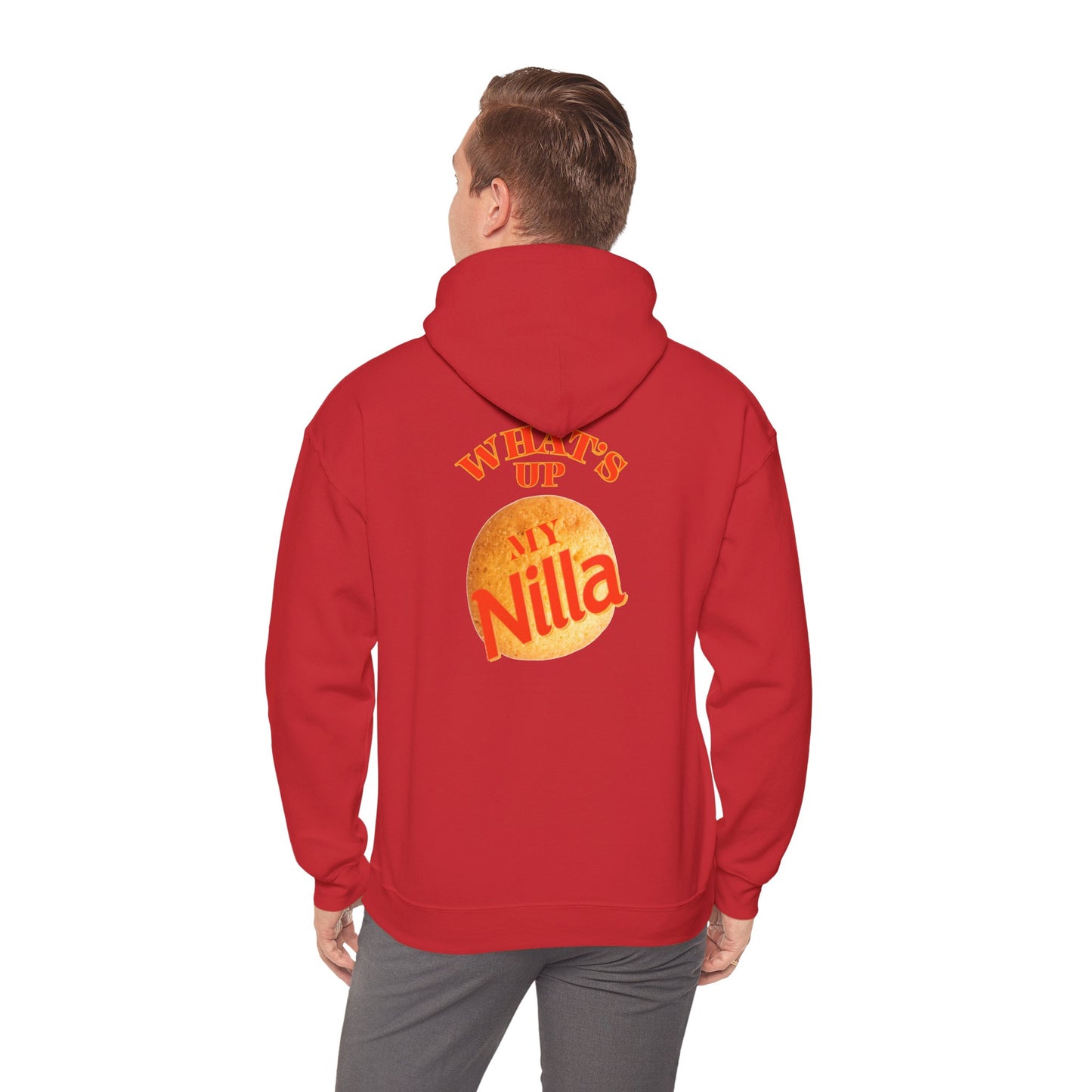 Nilla Wafer Graphic Hoodie - "What's Up My Nilla" Retro Snack Lover Sweatshirt