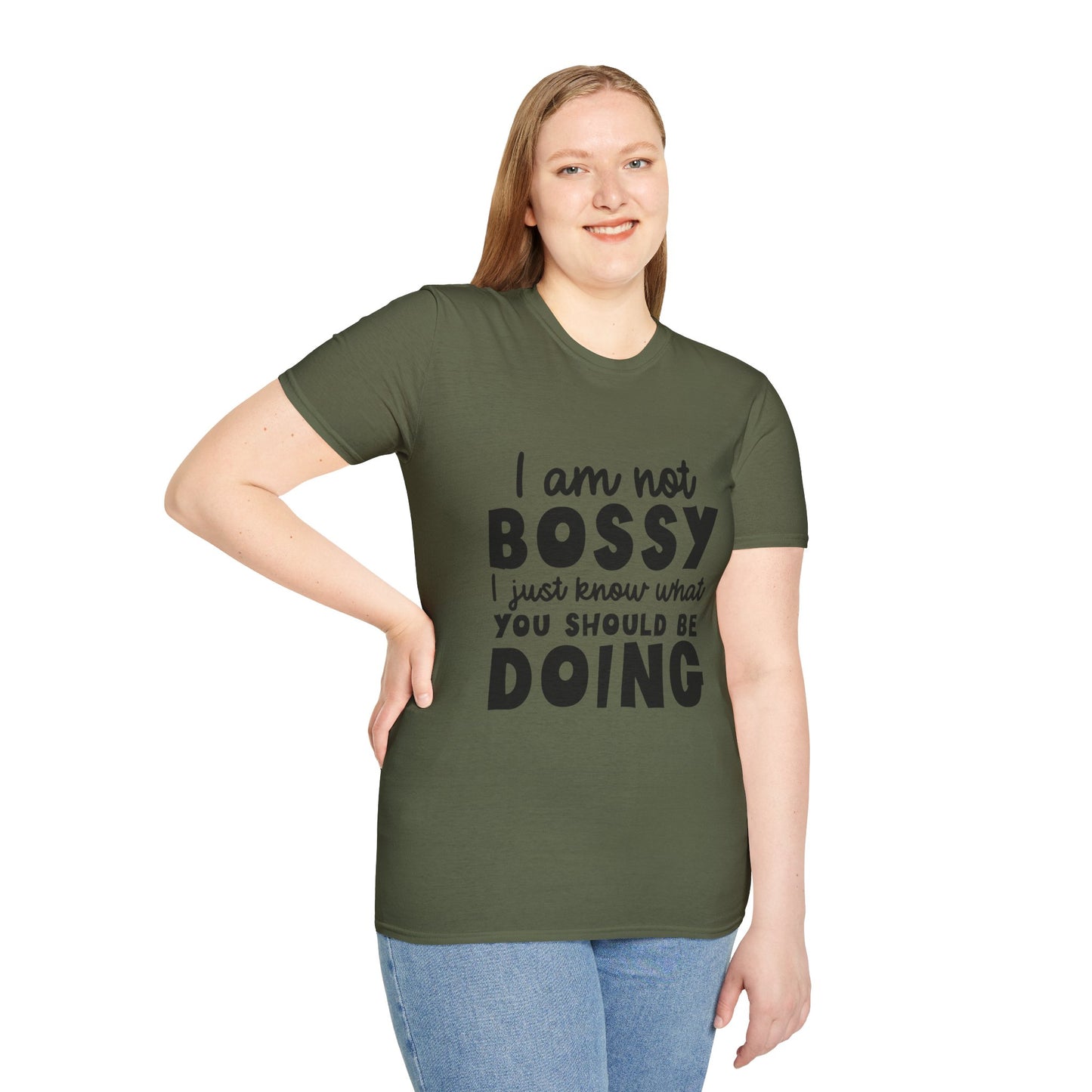 Bossy Quote T-Shirt — "I Am Not Bossy I Just Know What You Should Be Doing" Funny Graphic Tee