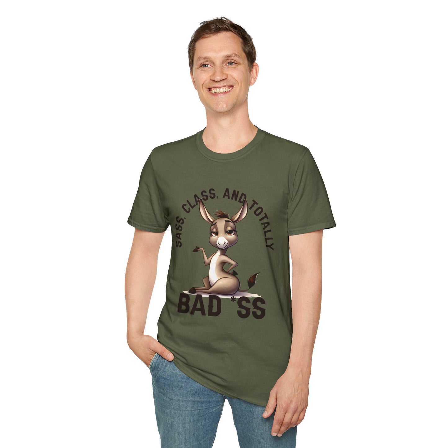 Badass Donkey T-Shirt — "Sass, Class, And Totally Bad*ss" Funny Graphic Tee