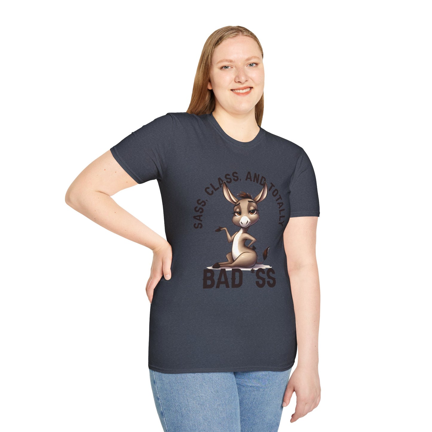 Badass Donkey T-Shirt — "Sass, Class, And Totally Bad*ss" Funny Graphic Tee
