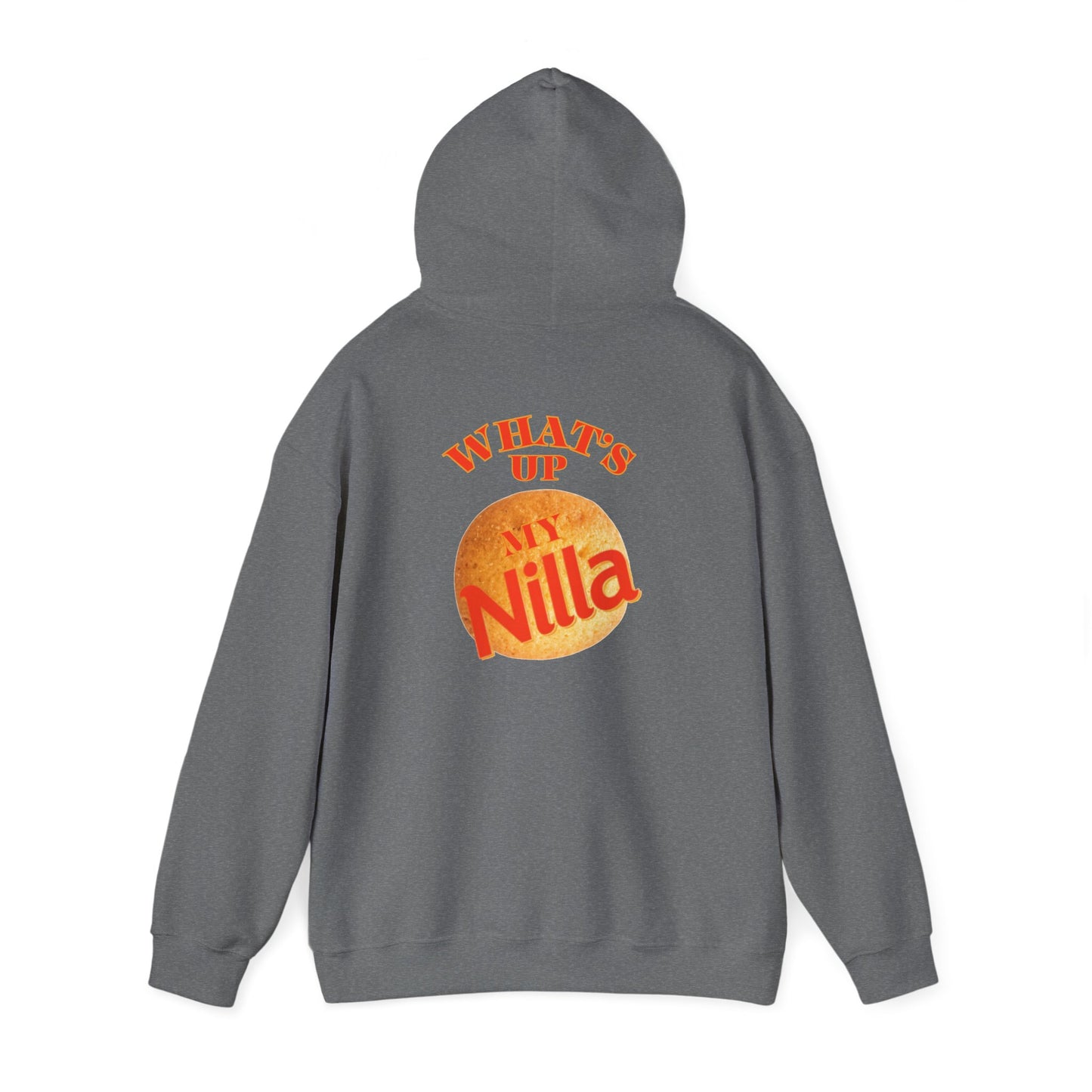 Nilla Wafer Graphic Hoodie - "What's Up My Nilla" Retro Snack Lover Sweatshirt