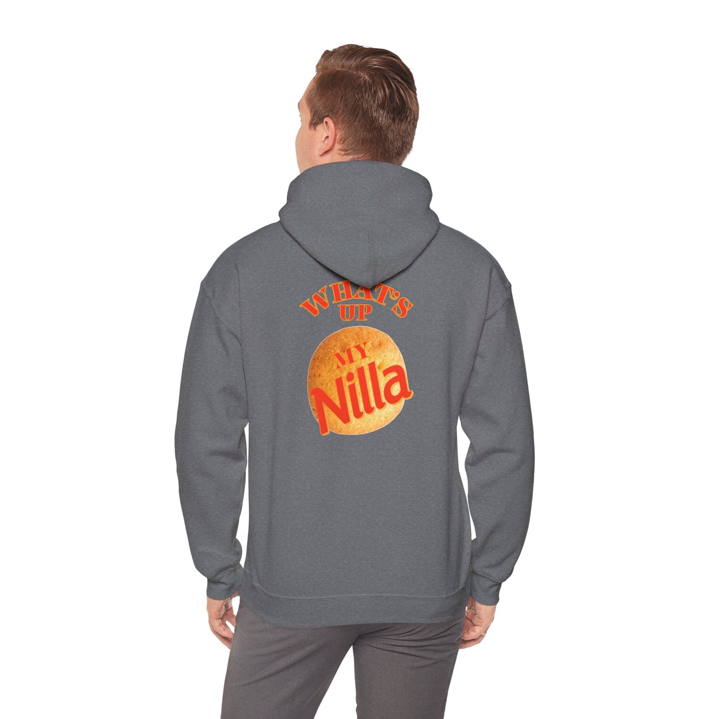 Nilla Wafer Graphic Hoodie - "What's Up My Nilla" Retro Snack Lover Sweatshirt