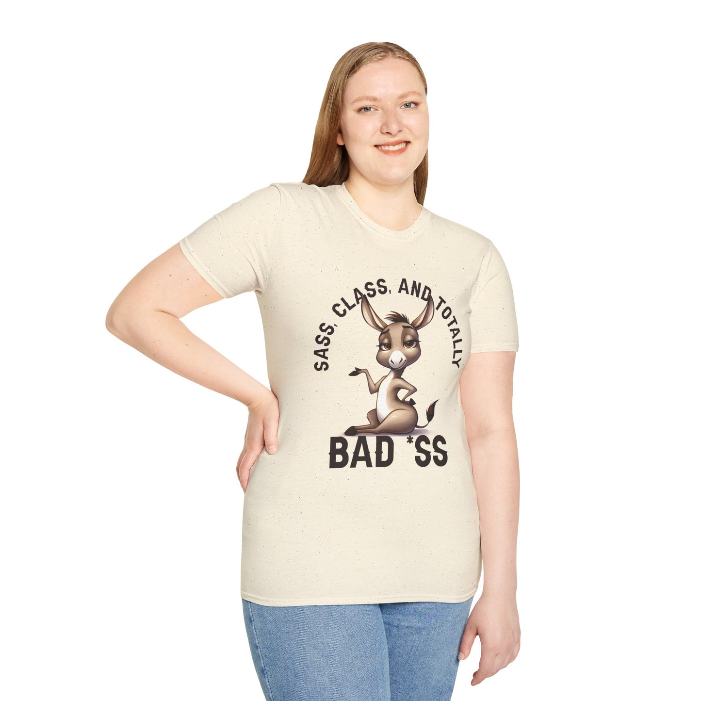 Badass Donkey T-Shirt — "Sass, Class, And Totally Bad*ss" Funny Graphic Tee