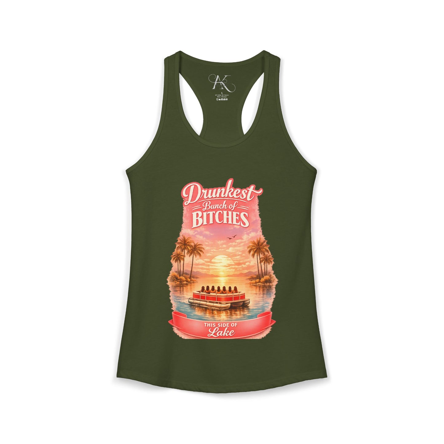 Drunkest Bunch - This side of the Lake Racerback Tank