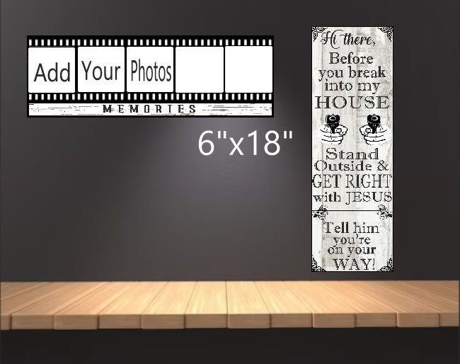 Custom Ceramic 6"x18" Plaque