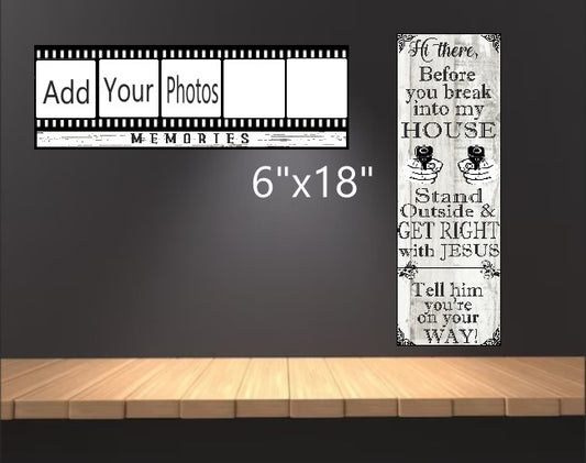 Custom Ceramic 6"x18" Plaque