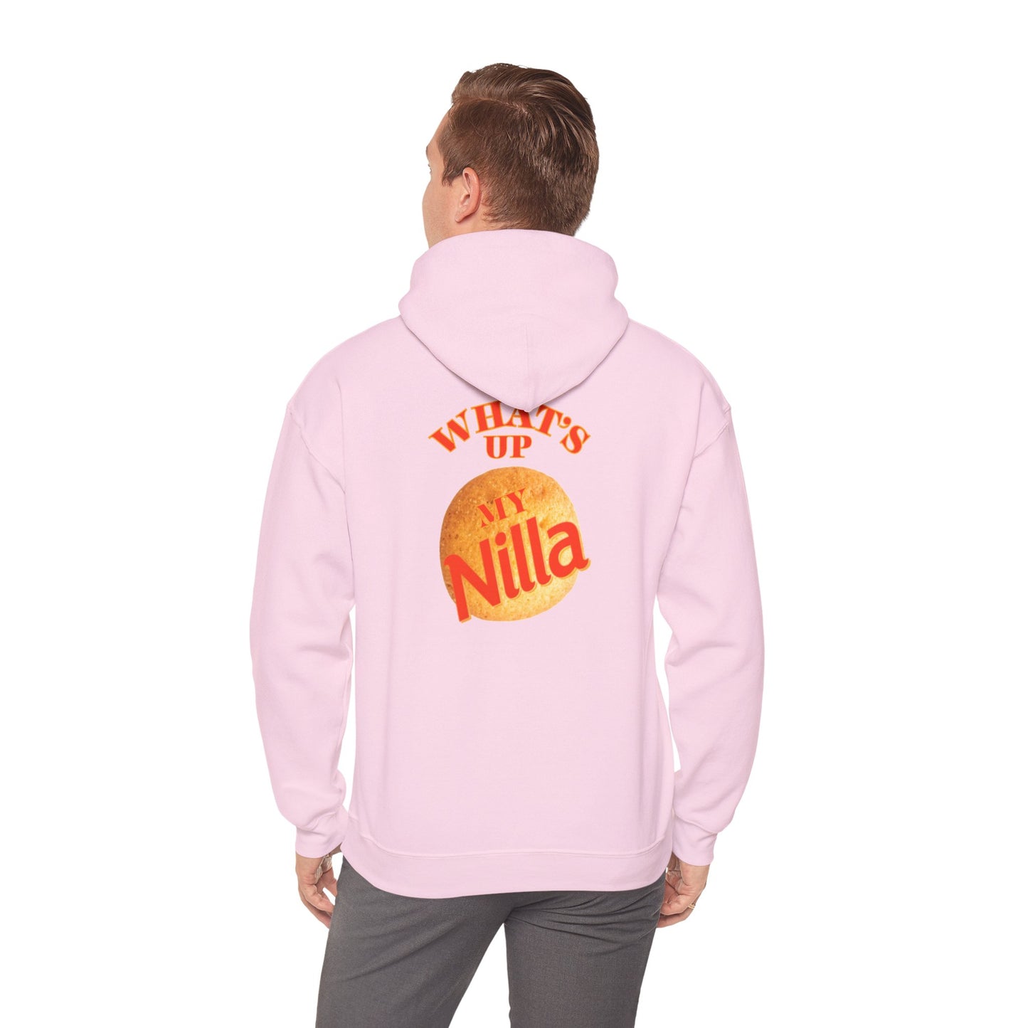 Nilla Wafer Graphic Hoodie - "What's Up My Nilla" Retro Snack Lover Sweatshirt