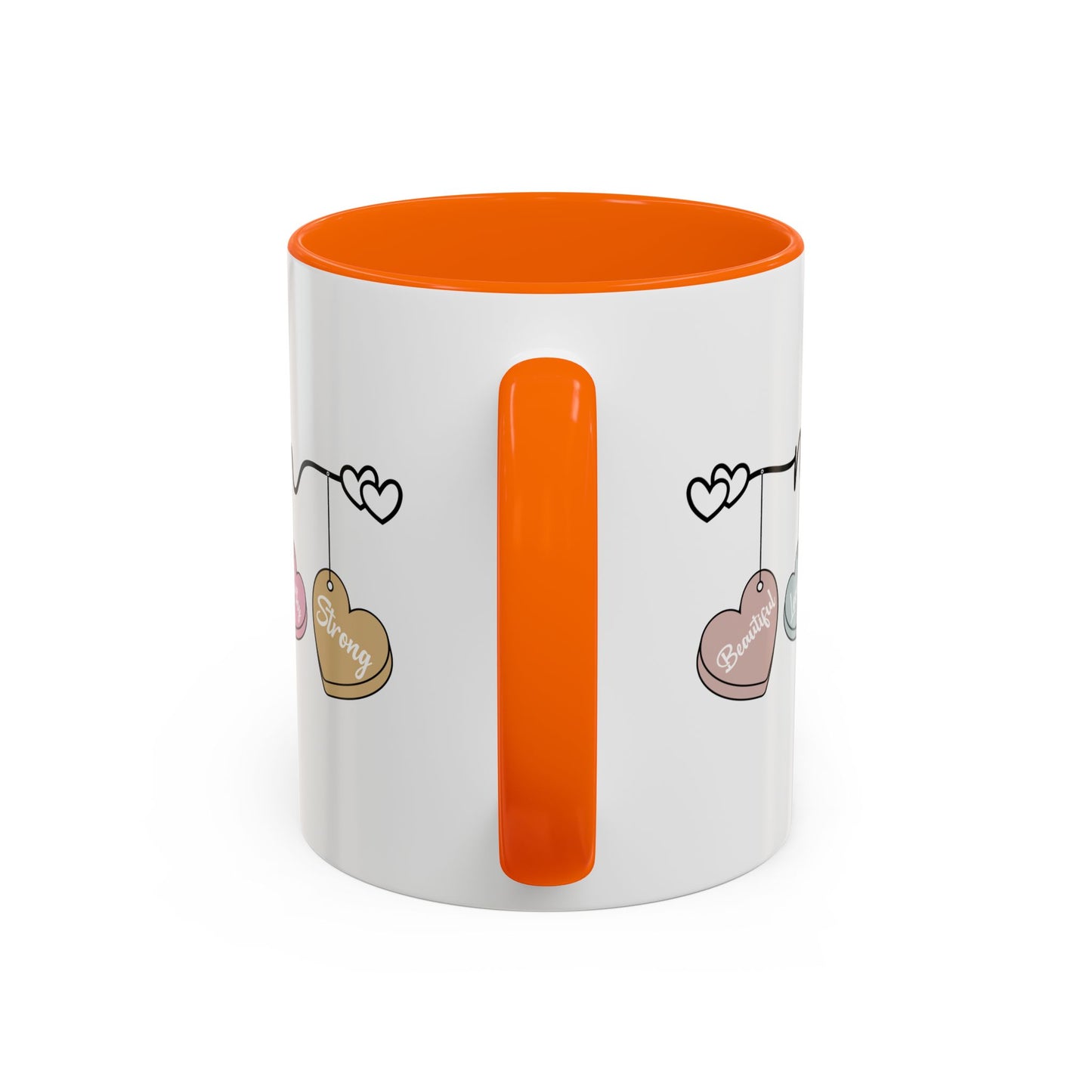 Mother’s Day Heart Charms Accent Coffee Mug — 'Mom' with Loving Words (11/15oz)