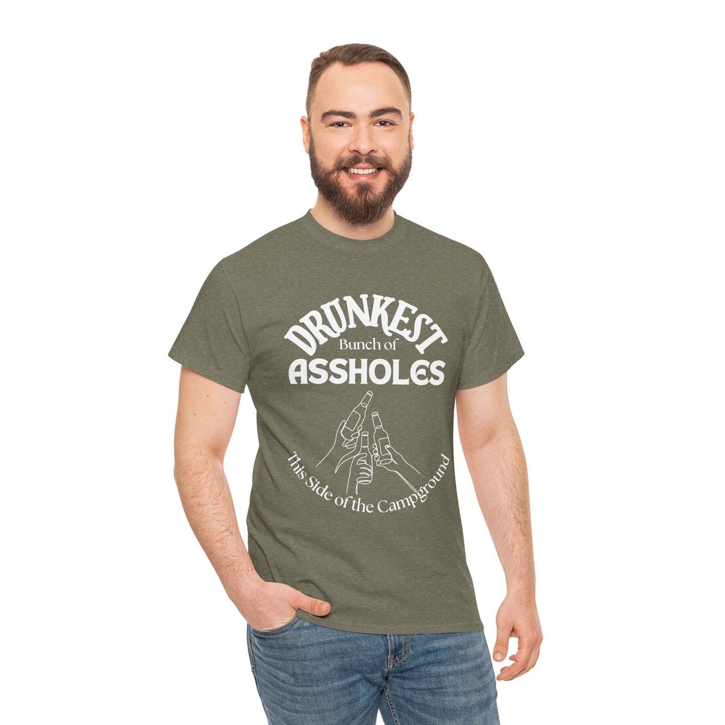 Drunkest Bunch of Assholes Tee — Funny Camping Drinking Shirt