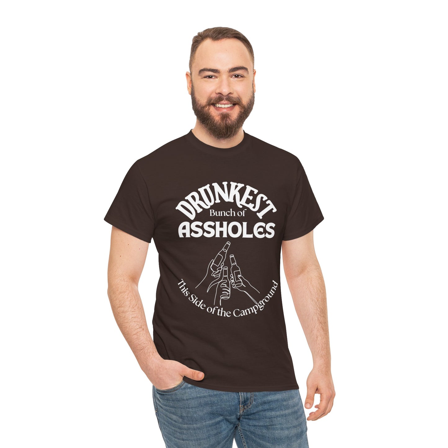 Drunkest Bunch of Assholes Tee — Funny Camping Drinking Shirt