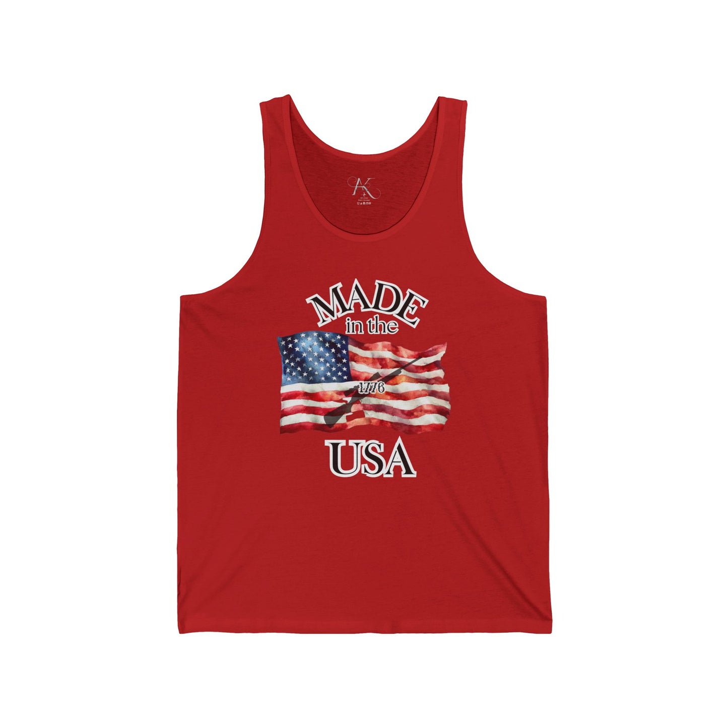 Made in the USA Flag Tank Top – Patriotic American Flag Summer Shirt