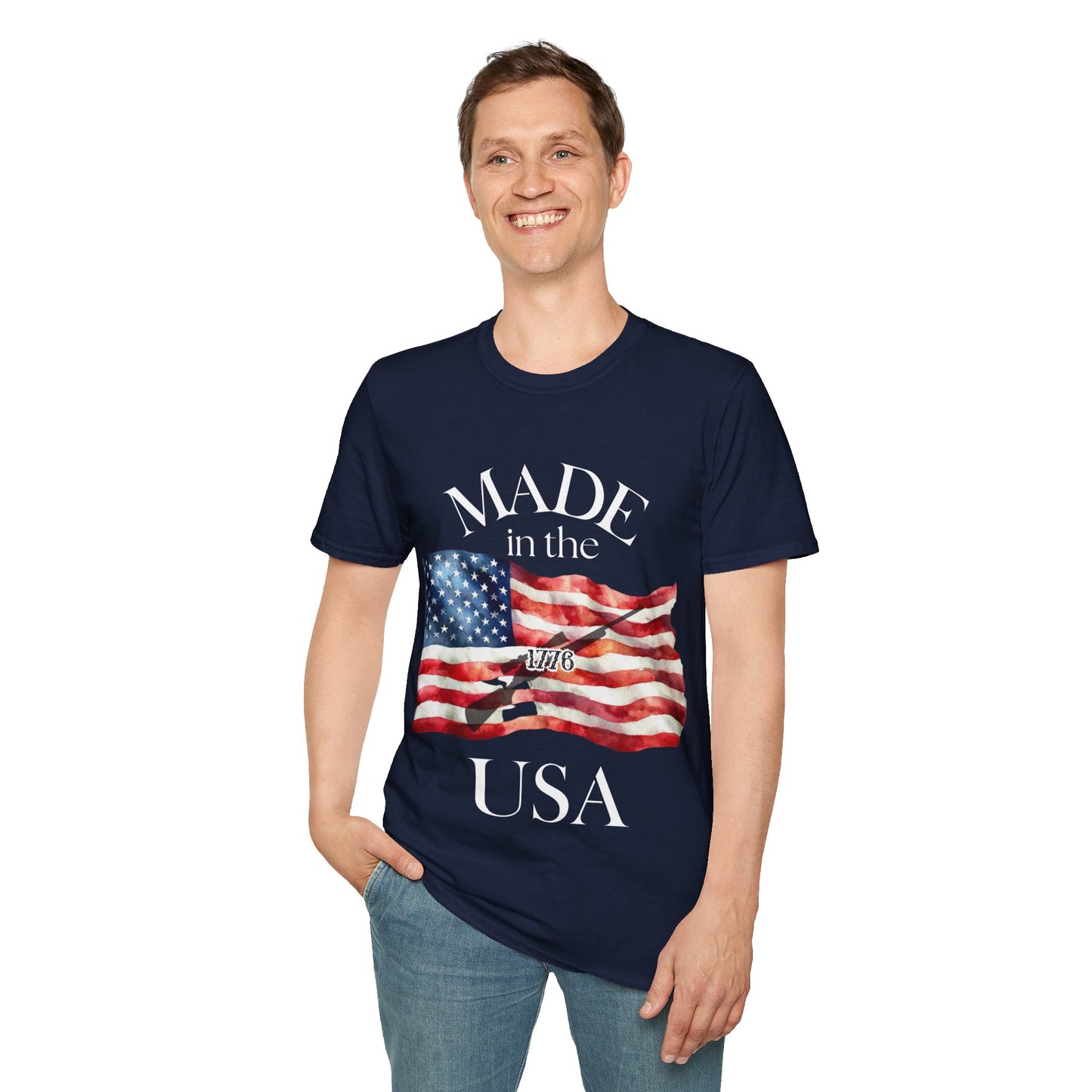 Made in the USA Flag T-Shirt — Patriotic American Pride Tee